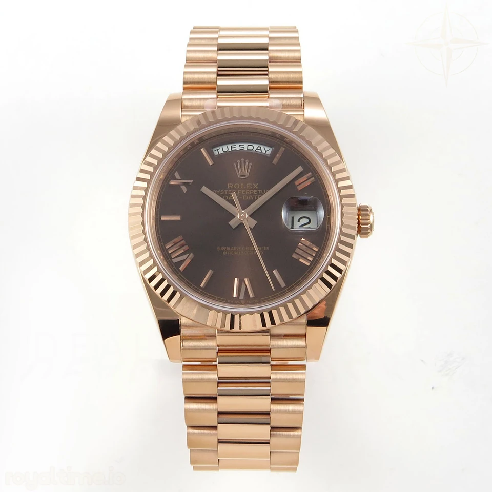 Rolex DayDate 40 228235 ARF Brown Roman Dial on President Bracelet VR3255