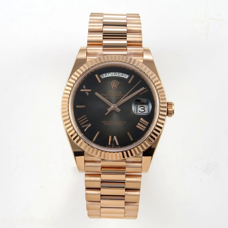 Rolex DayDate 40 228235 ARF Gray Ombre Roman Dial on President Bracelet VR3255