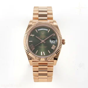 Rolex DayDate 40 228235 ARF Green Roman Dial on President Bracelet VR3255