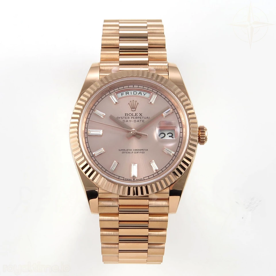 Rolex DayDate 40 228235 ARF RG Crystal Dial on President Bracelet VR3255