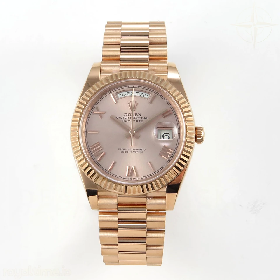 Rolex DayDate 40 228235 ARF RG Roman Dial on President Bracelet VR3255