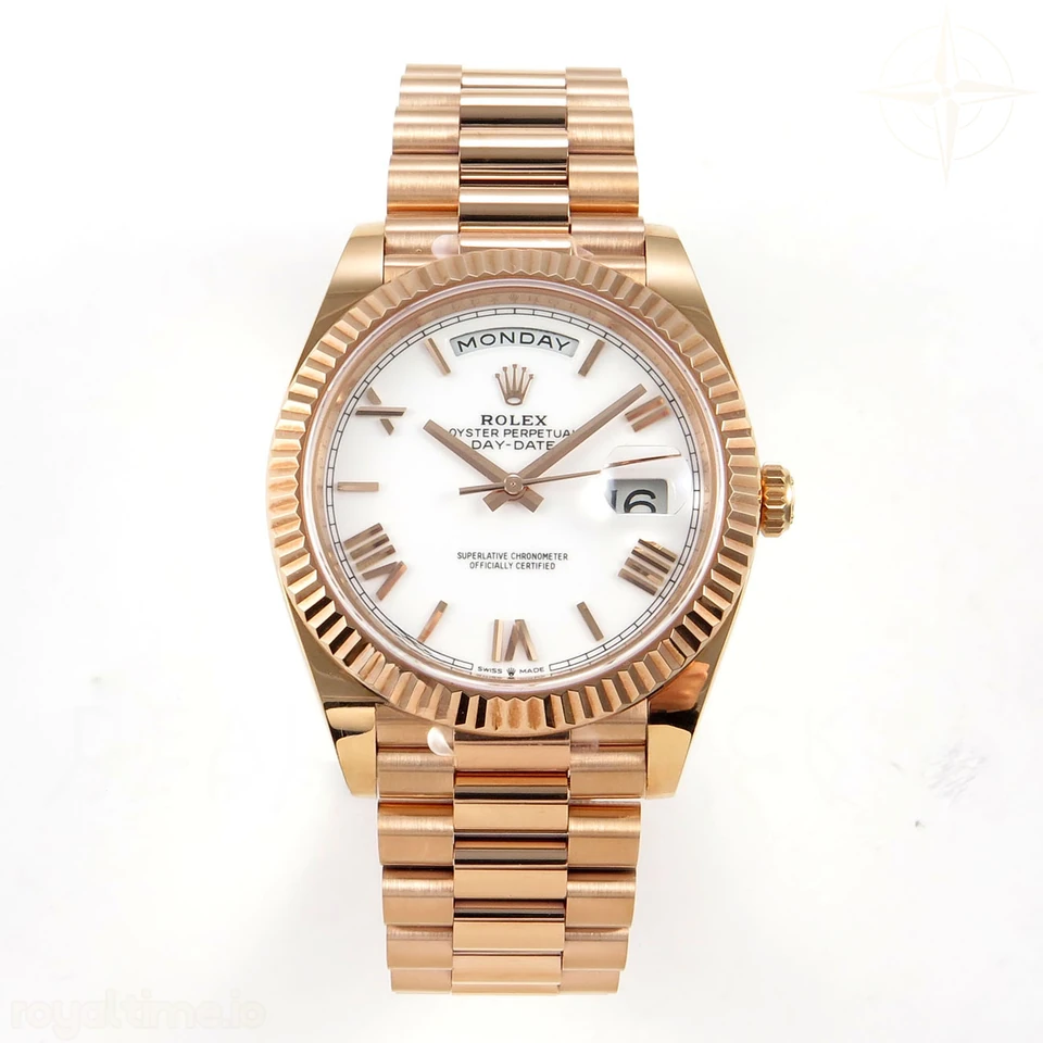 Rolex DayDate 40 228235 ARF White Roman Dial on President Bracelet VR3255