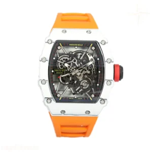 Richard Mille RM 035-01 Rafael Nadal White NTPT on Orange Rubber Strap
