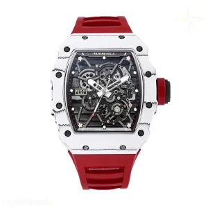 Richard Mille RM 035-01 Rafael Nadal White NTPT on Red Rubber Strap