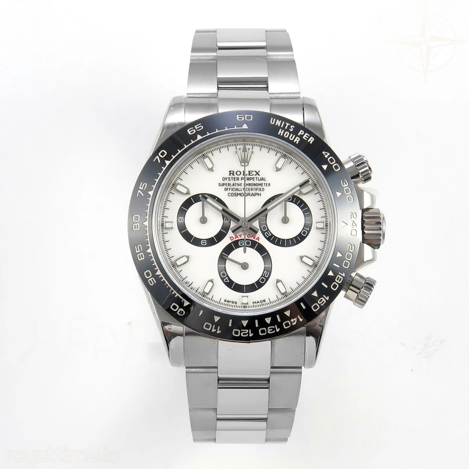 Rolex Daytona 116500 UFO White Dial on Bracelet UF4130 (Free Sprung)