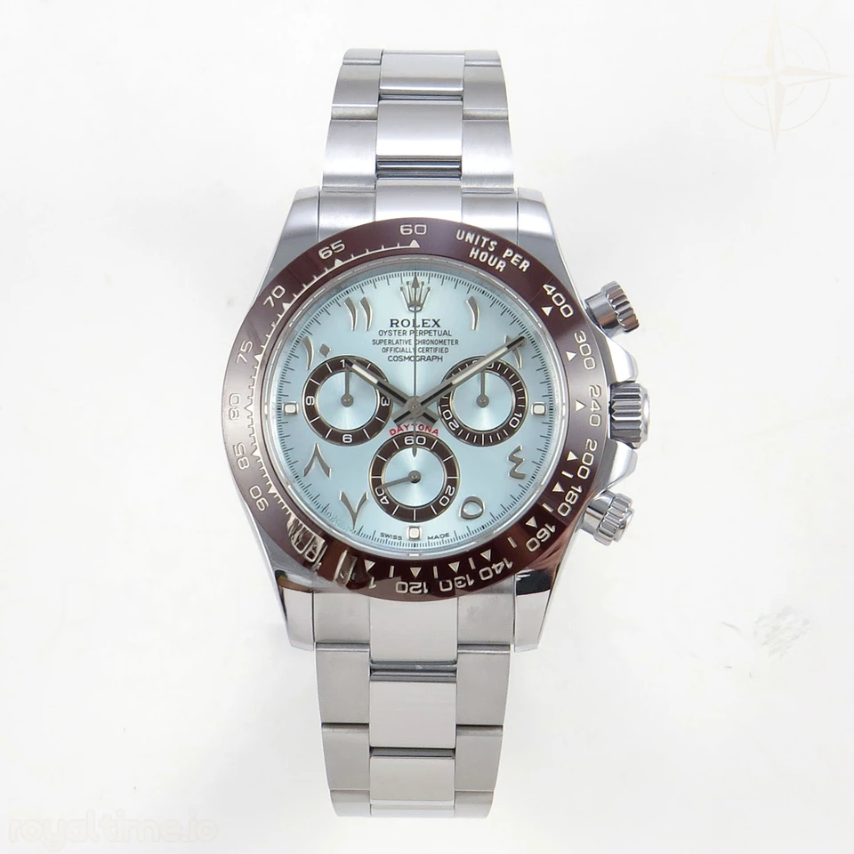 Rolex Daytona 116506 3CF Ice Blue Dial Arabic Markers on SS Bracelet SH4130 V2