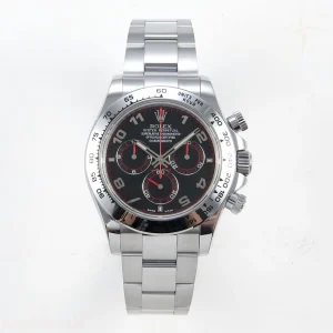 Rolex Daytona 116509 QF Black Numeral Dial on SS Bracelet SA4130 V2 Weighted 182g