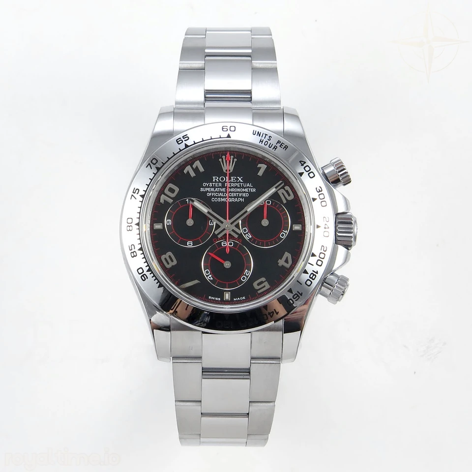 Rolex Daytona 116509 QF Black Numeral Dial on SS Bracelet SA4130 V2 Weighted 182g