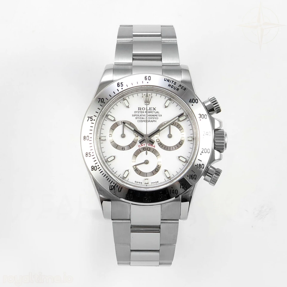Rolex Daytona 116520 UFO White Dial on Bracelet UF4130 (Free Sprung)