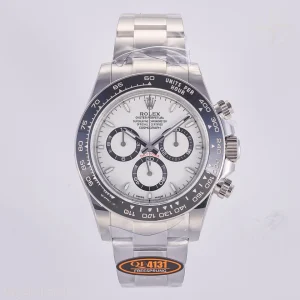 Rolex Daytona 126500 QF 904L Steel White Dial on SS Bracelet JH4131 (Free Sprung)