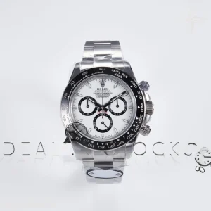 Rolex Daytona 126500 UFO 904L Steel White Dial on SS Bracelet UF4131 (Free Sprung)