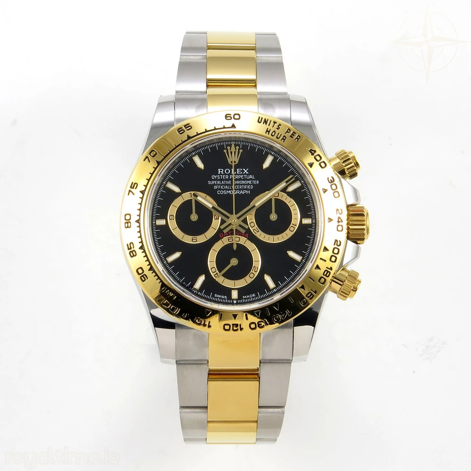 Rolex Daytona 126503 SS/YG UFO Black Dial on SS/YG Bracelet UF4131 (Free Sprung)