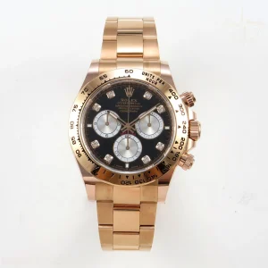 Rolex Daytona 126505 BTF Black/Silver Diamonds Dial on RG Braclet DD4131 (Weighted) 220g