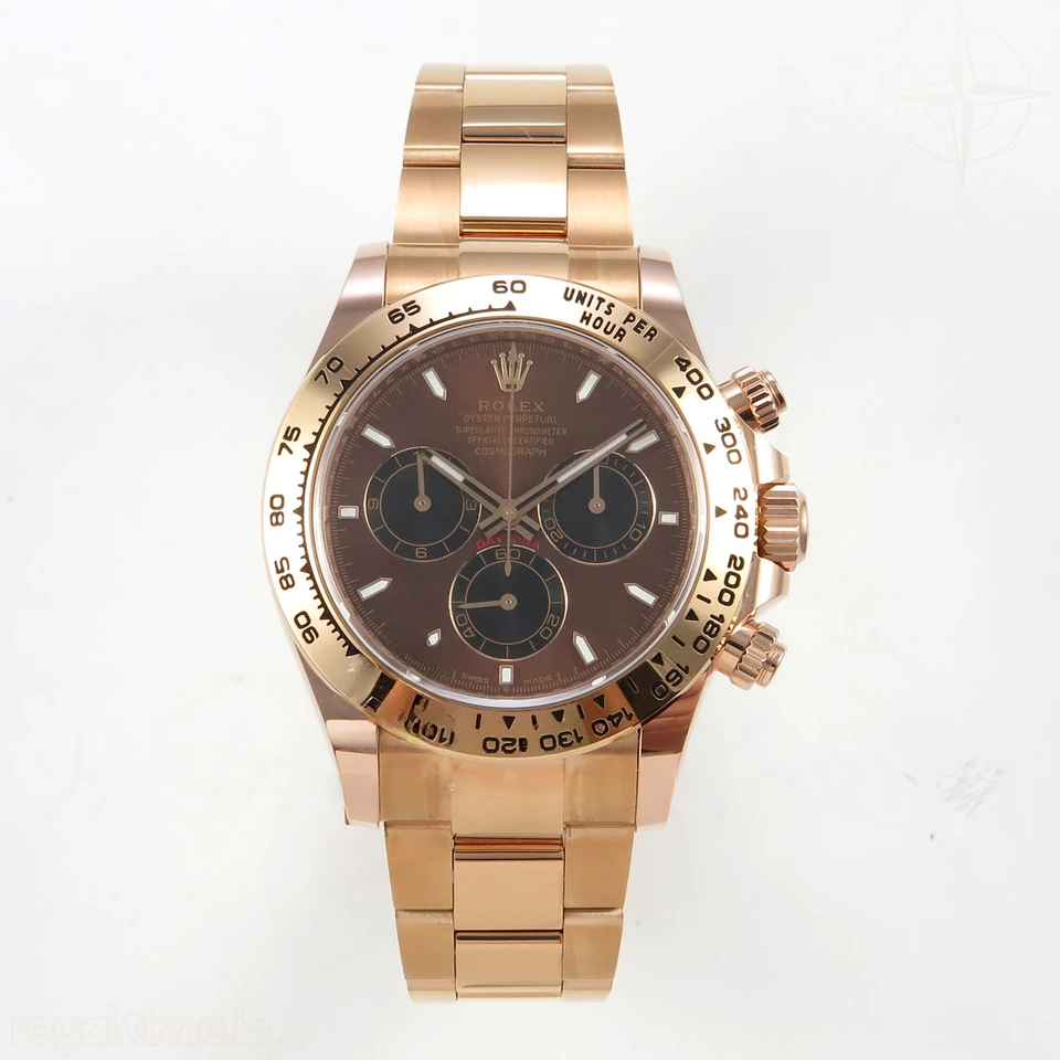 Rolex Daytona 126505 BTF Brown/Black Dial on RG Braclet DD4131 (Weighted) 220g