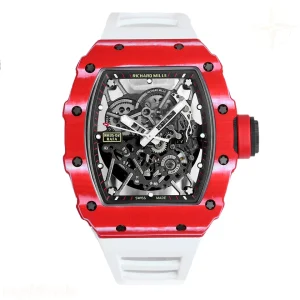 Richard Mille RM 035-02 Rafael Nadal TPT Red on White Rubber Strap