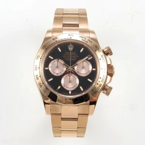 Rolex Daytona 126505 RG UFO Black/RG Dial on RG Bracelet UF4131 (Free Sprung)