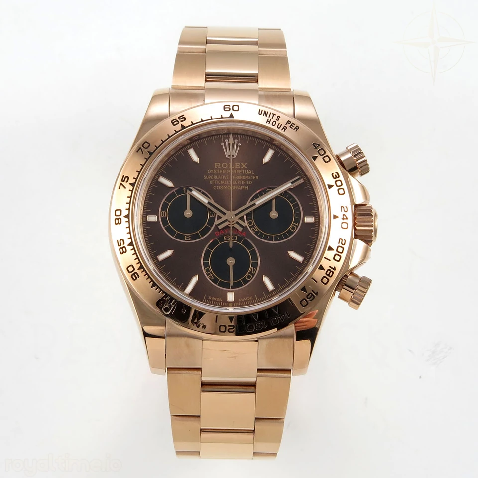 Rolex Daytona 126505 RG UFO Brown/Black Dial on RG Bracelet UF4131 (Free Sprung)