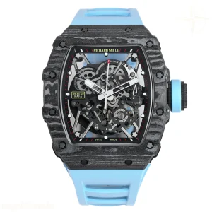 Richard Mille RM 035-02 Rafael Nadal NTPT Carbon on Blue Rubber Strap