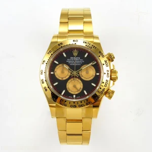 Rolex Daytona 126508 BTF Black/YG Dial on YG Braclet DD4131 (Weighted) 220g