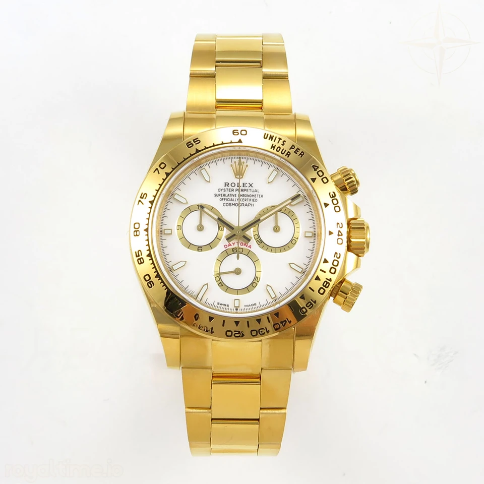 Rolex Daytona 126508 BTF White Dial on YG Braclet DD4131 (Weighted) 220g