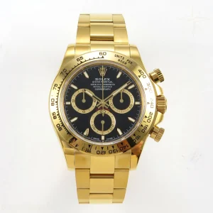 Rolex Daytona 126508 YG UFO Black Dial on YG Bracelet UF4131 (Free Sprung)