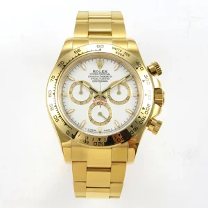 Rolex Daytona 126508 YG UFO White Dial on YG Bracelet UF4131 (Free Sprung)