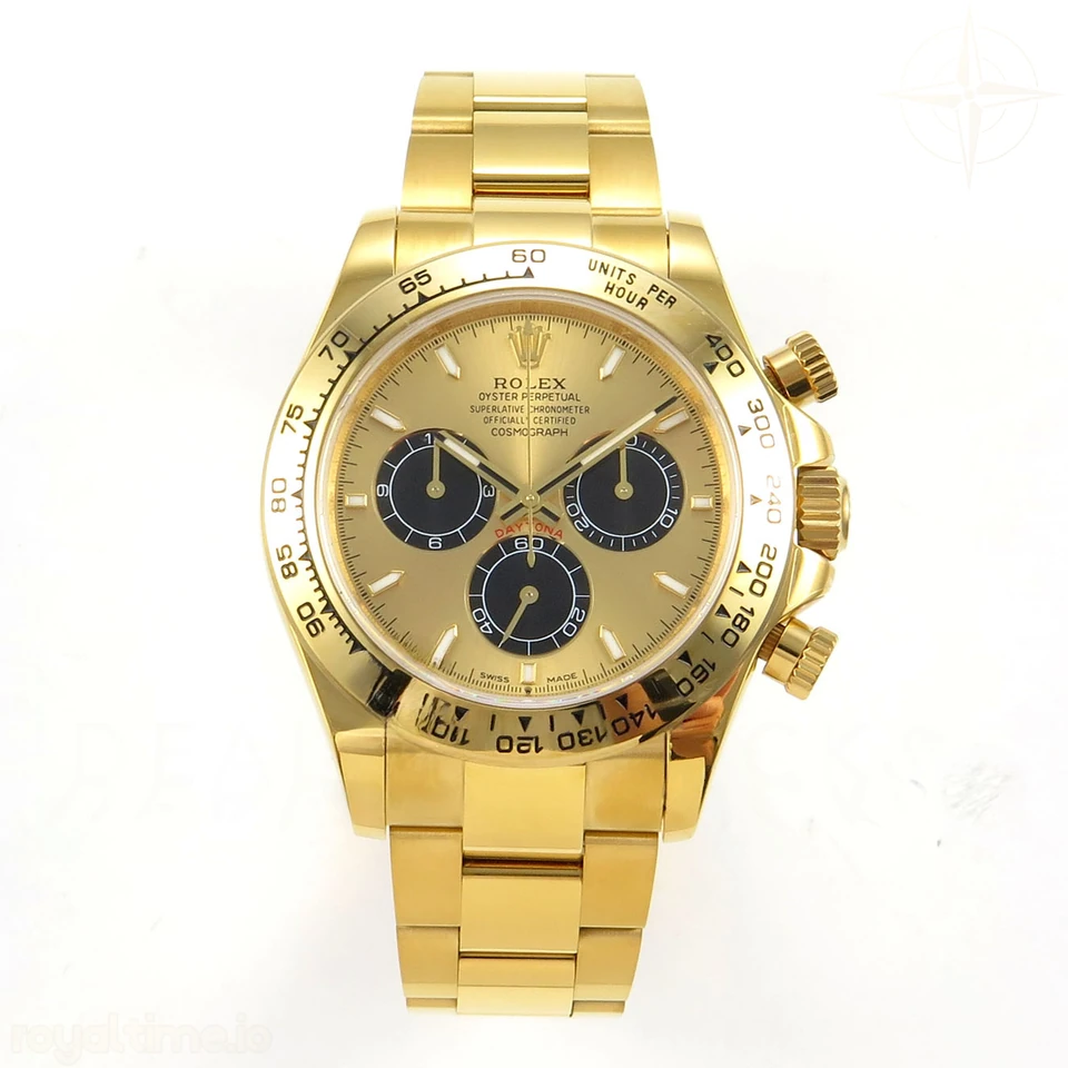 Rolex Daytona 126508 YG UFO YG/Black Dial on YG Bracelet UF4131 (Free Sprung)
