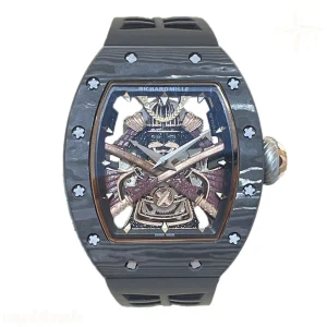 Richard Mille RM 047 Tourbillon Samurai NTPT Carbon on Black Rubber Strap