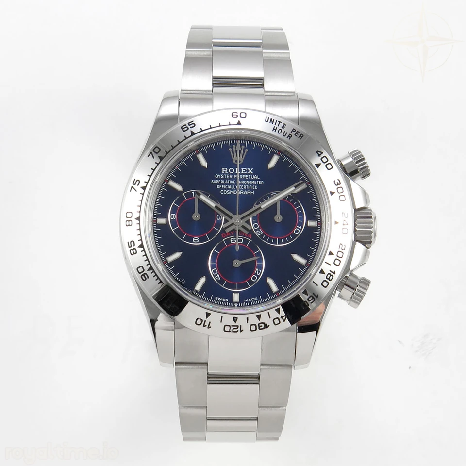 Rolex Daytona 126509 904L SS UFO Blue Dial Stick Marker On 904L SS Bracelet UF4131 (Free Sprung)