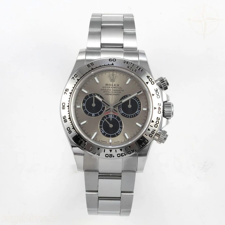 Rolex Daytona 126509 BTF Gray/Black Dial on SS Braclet DD4131 (Weighted) 220g