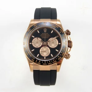 Rolex Daytona 126515 QF Black/RG Dial on Oysterflex Strap JH4131 V18 (Free Sprung) Weighted 157g