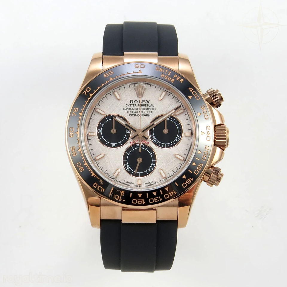 Rolex Daytona 126515 QF Meteorite Dial on Oysterflex Strap JH4131 V18 (Free Sprung) Weighted 157g