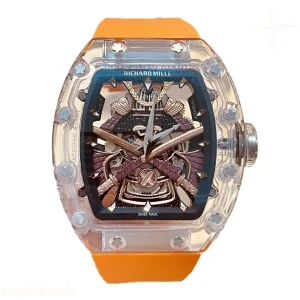 Richard Mille RM 047 Tourbillon Samurai Sapphire on Orange Rubber Strap