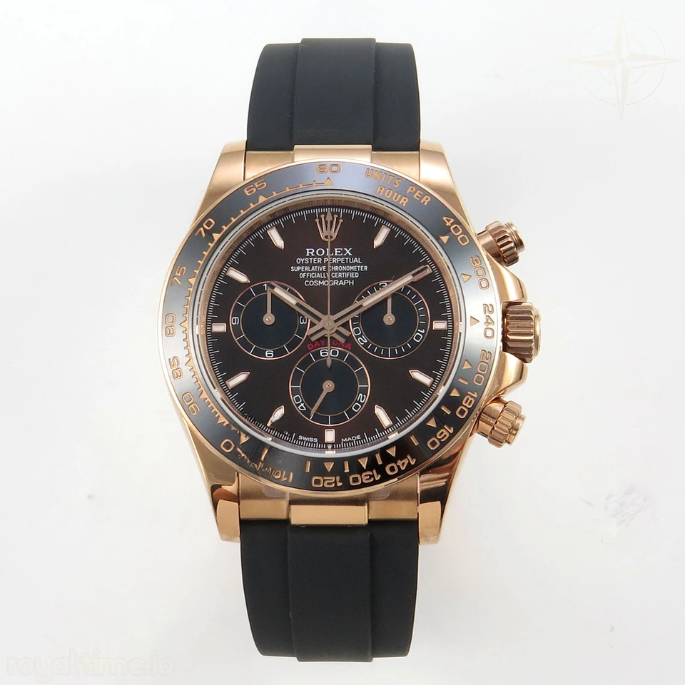 Rolex Daytona 126515 RG 3CF Chocolate Dial on Oysterflex Strap DD4131 (Gain Weight)