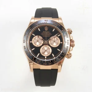 Rolex Daytona 126515 TMF Black/RG Stick Dial on Oysterflex Strap DD4131(162g)