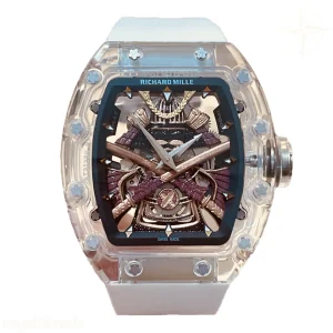 Richard Mille RM 047 Tourbillon Samurai Sapphire on White Rubber Strap