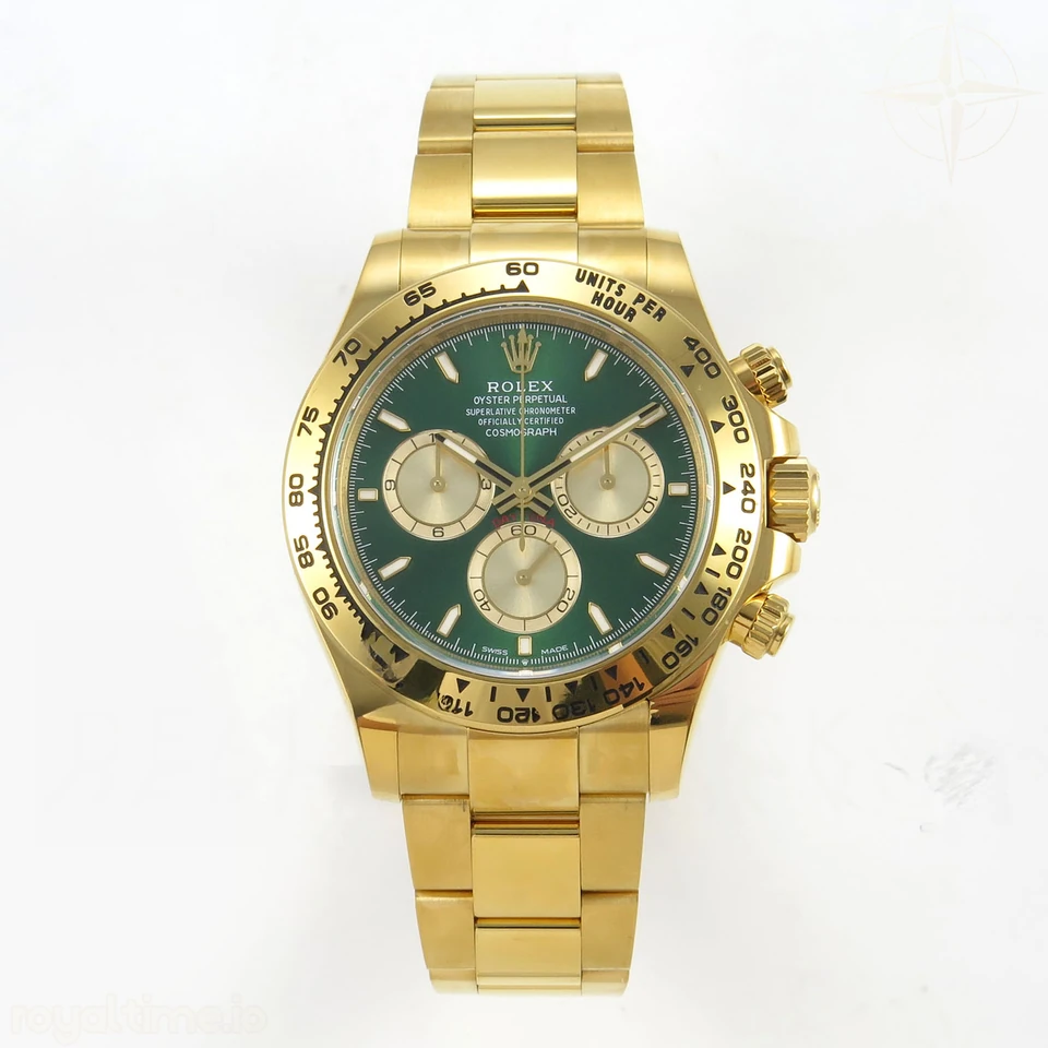 Rolex Daytona 126508 YG Clean Plus Green/YG Dial on Oysterflex Strap DD4131