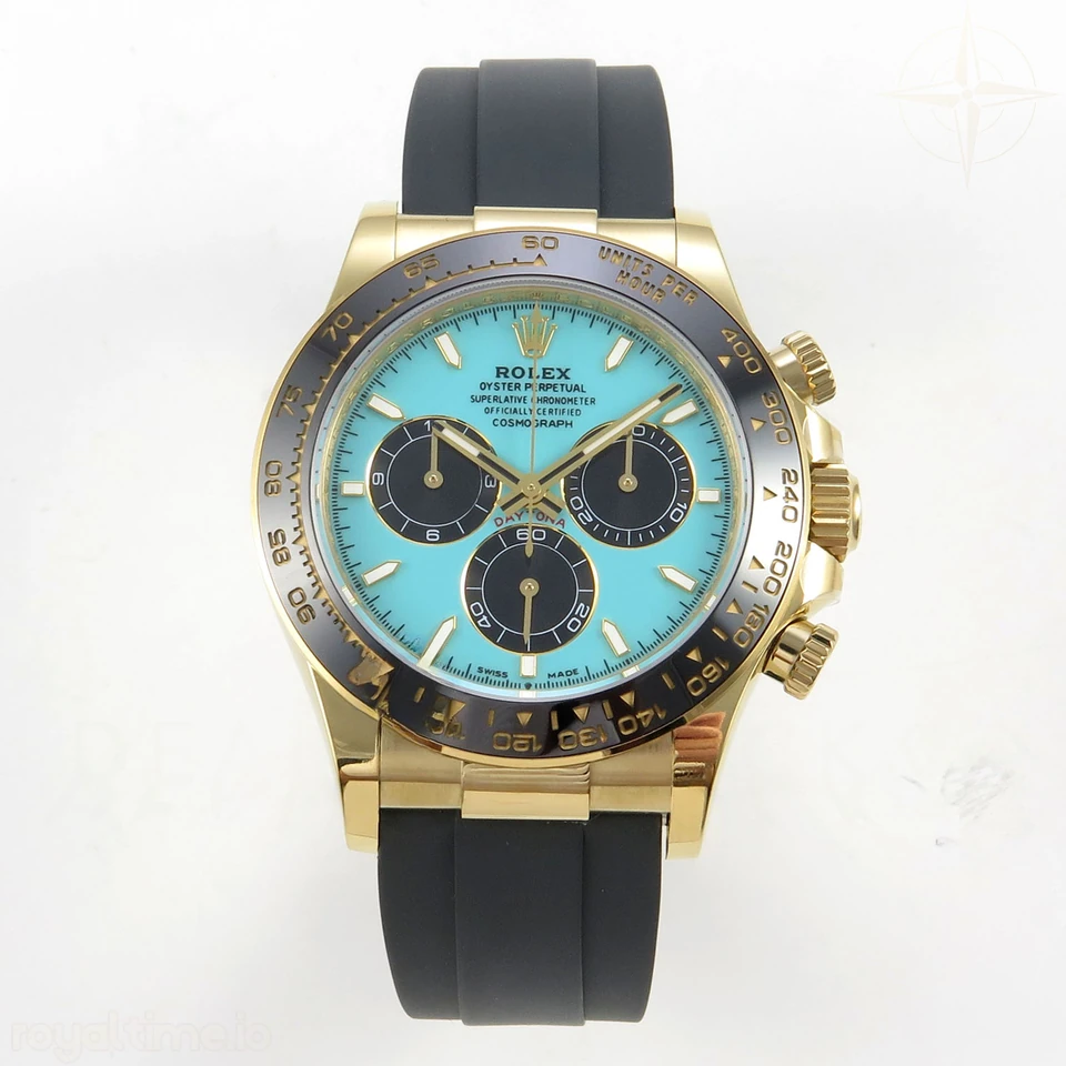 Rolex Daytona 126518 AVF Tiffany Blue Dial on Oysterflex Strap DD4131 (Mod)