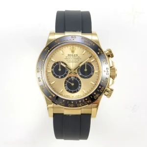 Rolex Daytona 126518 AVF YG/Black Dial on Oysterflex Strap DD4131 (Mod)