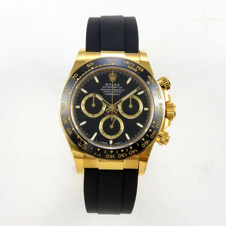 Rolex Daytona 126518 BTF Black Dial on Oysterflex Strap DD4131 (Weighted) 162g