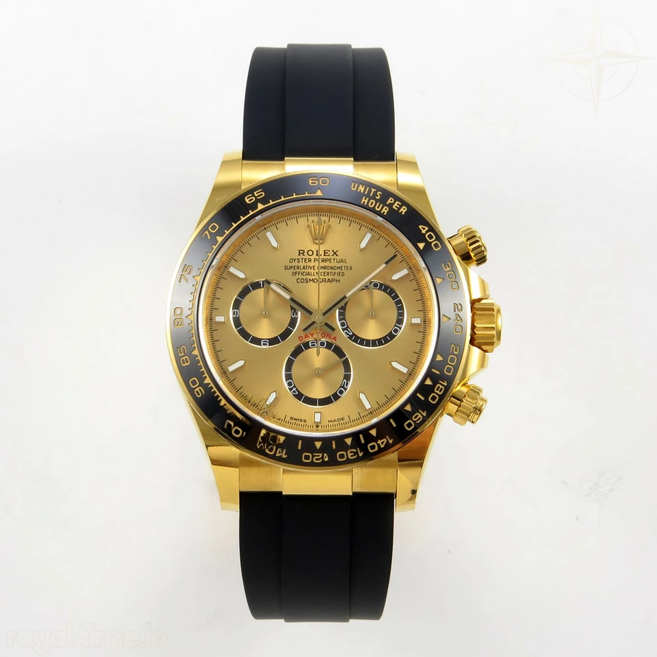 Rolex Daytona 126518 BTF YG Dial on Oysterflex Strap DD4131 (Weighted) 162g