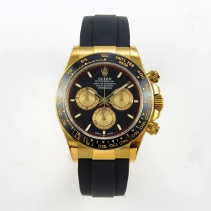 Rolex Daytona 126518 QF Black/YG Dial on Oysterflex Strap JH4131 V18 (Free Sprung) Weighted 157g