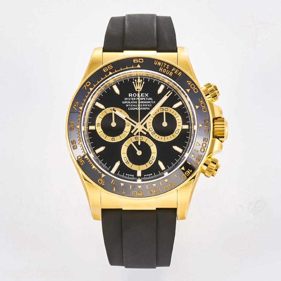 Rolex Daytona 126518 TMF Black Stick Dial on Oysterflex Strap DD4131