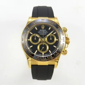 Rolex Daytona 126518 TMF Black Stick Dial on Oysterflex Strap DD4131(162g)