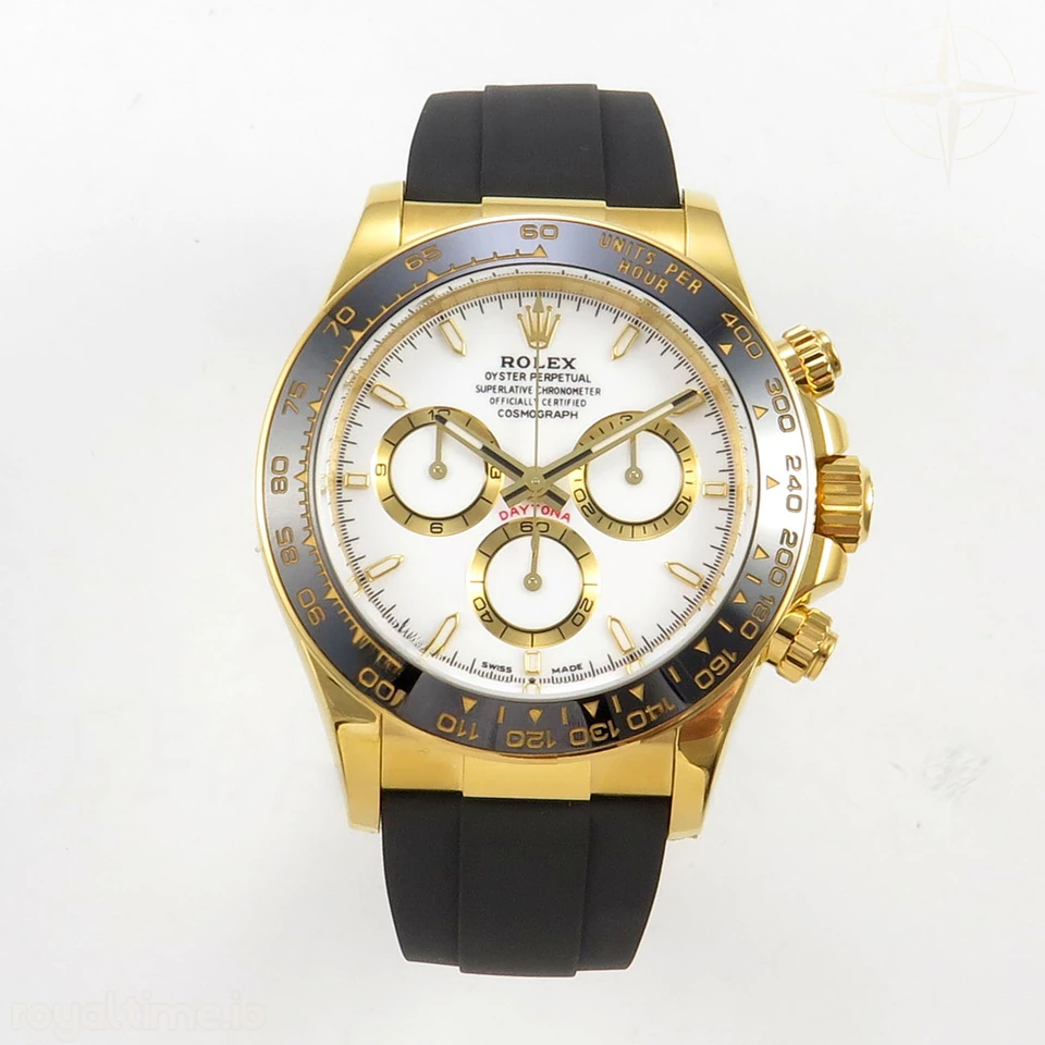 Rolex Daytona 126518 TMF White Dial on Oysterflex Strap DD4131(162g)