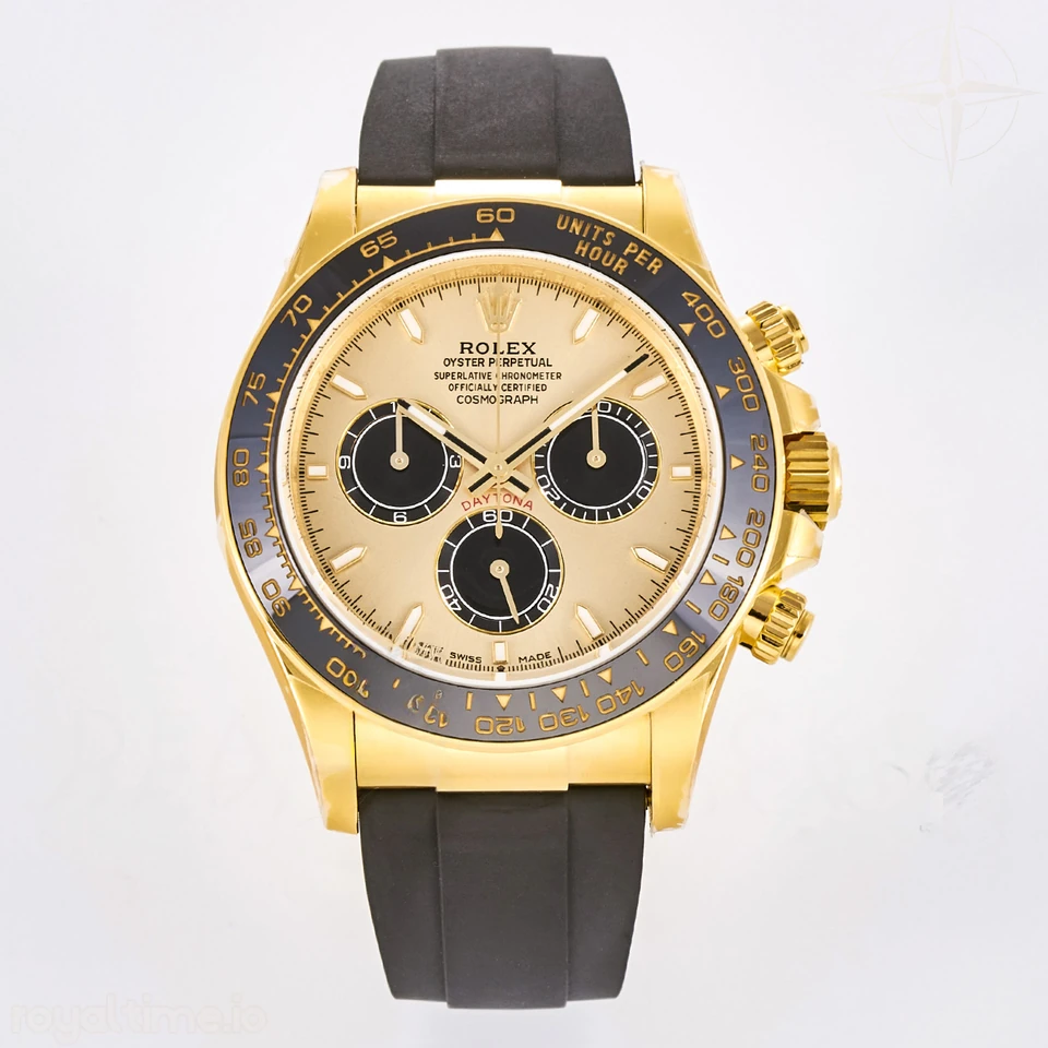 Rolex Daytona 126518 TMF YG/Black Dial on Oysterflex Strap DD4131