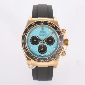 Rolex Daytona 126518 YG 3BF Tiffany Dial Sticks Markers on Oysterflex Strap Weighted 160g