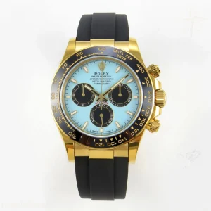 Rolex Daytona 126518 YG Clean Plus Tiffany Blue Dial on Black Rubber Strap DD4131