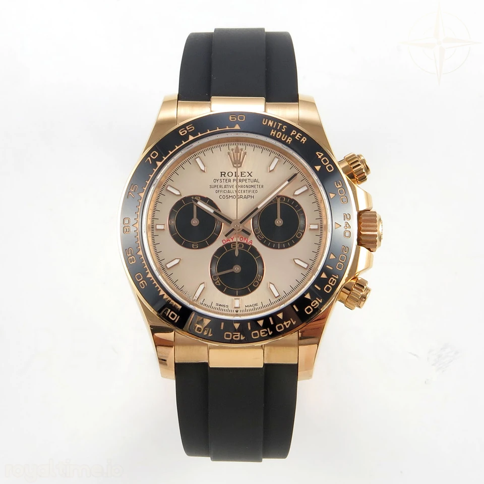 Rolex Daytona 126515 RG Clean Plus 904L Steel RG/Black Dial on Oysterflex Strap DD4131