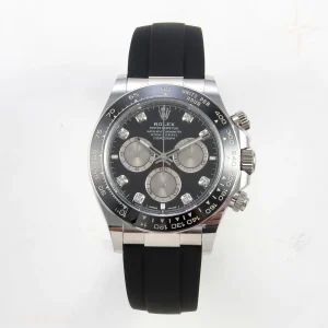 Rolex Daytona 126519 ARF Black/Silver Diamonds Dial on Oysterflex Strap DD4131 V2 (Weighted)
